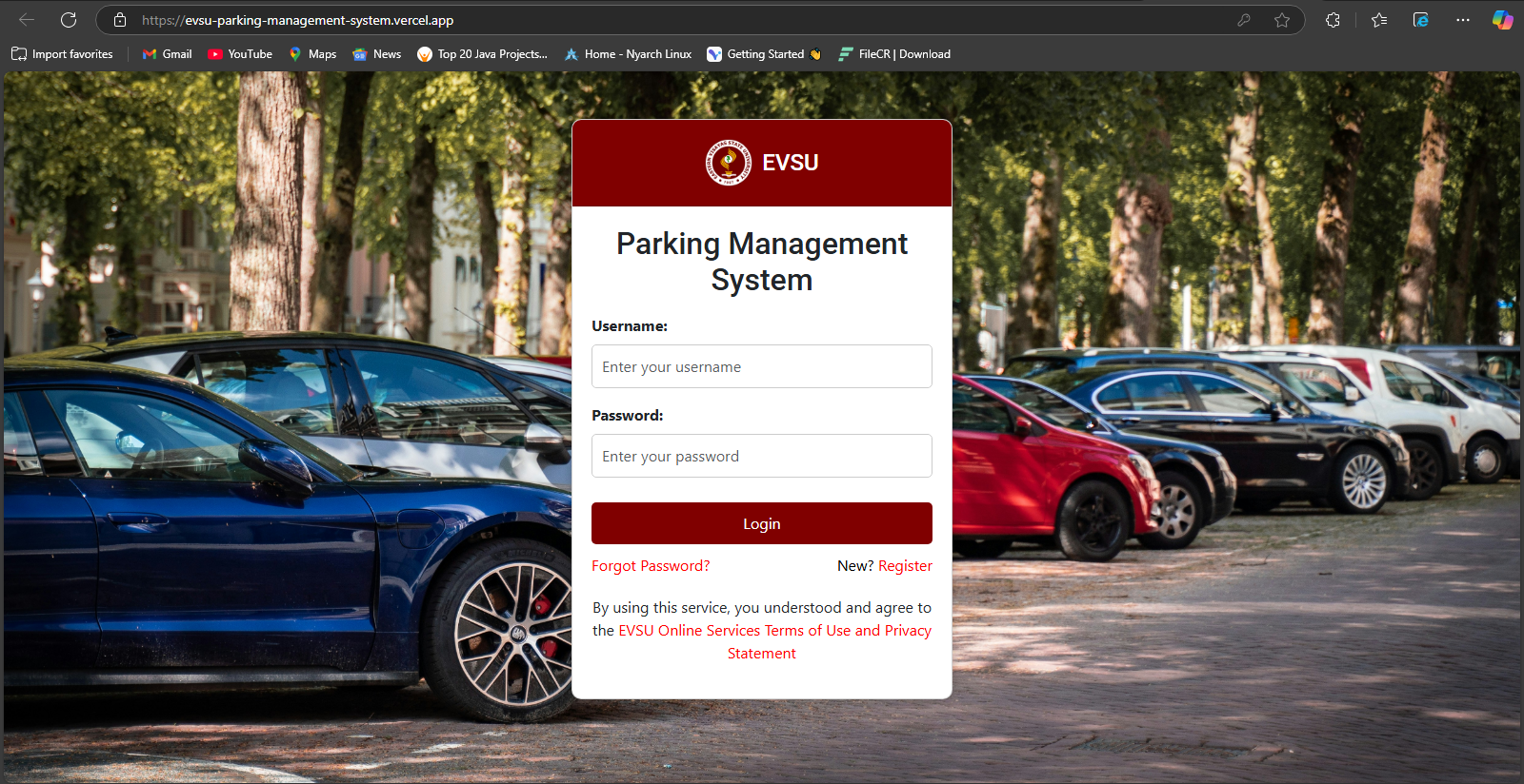 EVSU Parking Management System